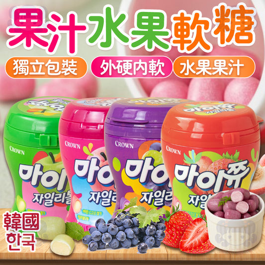 韓國 CROWN 果汁水果軟糖  美的購物【KRF062】